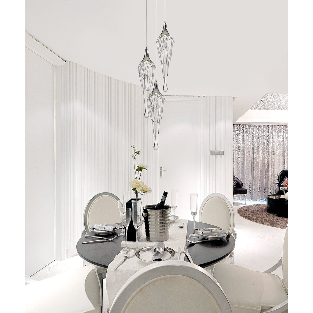 NL78599 Istan Linear Pendant Bar 3 Light Polished Chrome