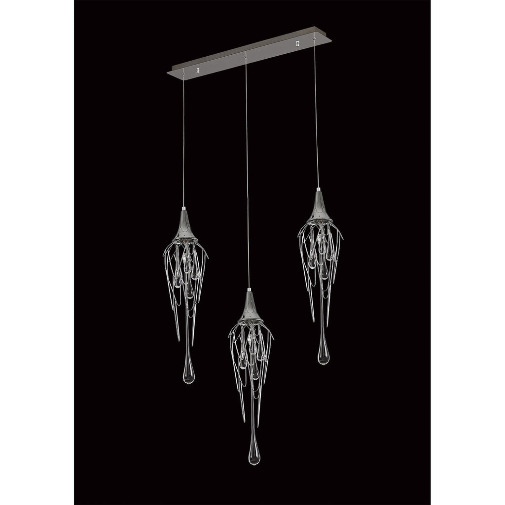 NL78599 Istan Linear Pendant Bar 3 Light Polished Chrome