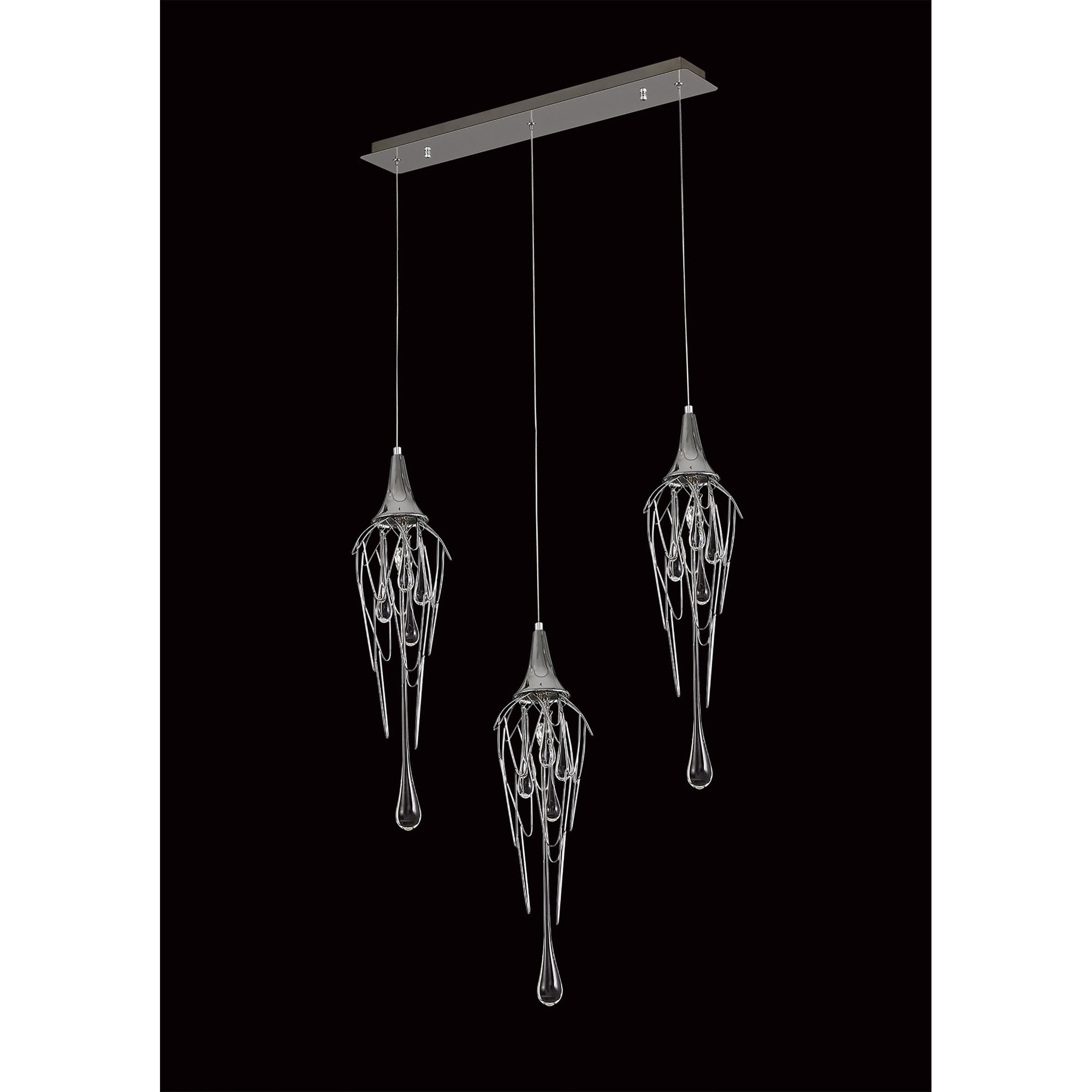 NL78599 Istan Linear Pendant Bar 3 Light Polished Chrome