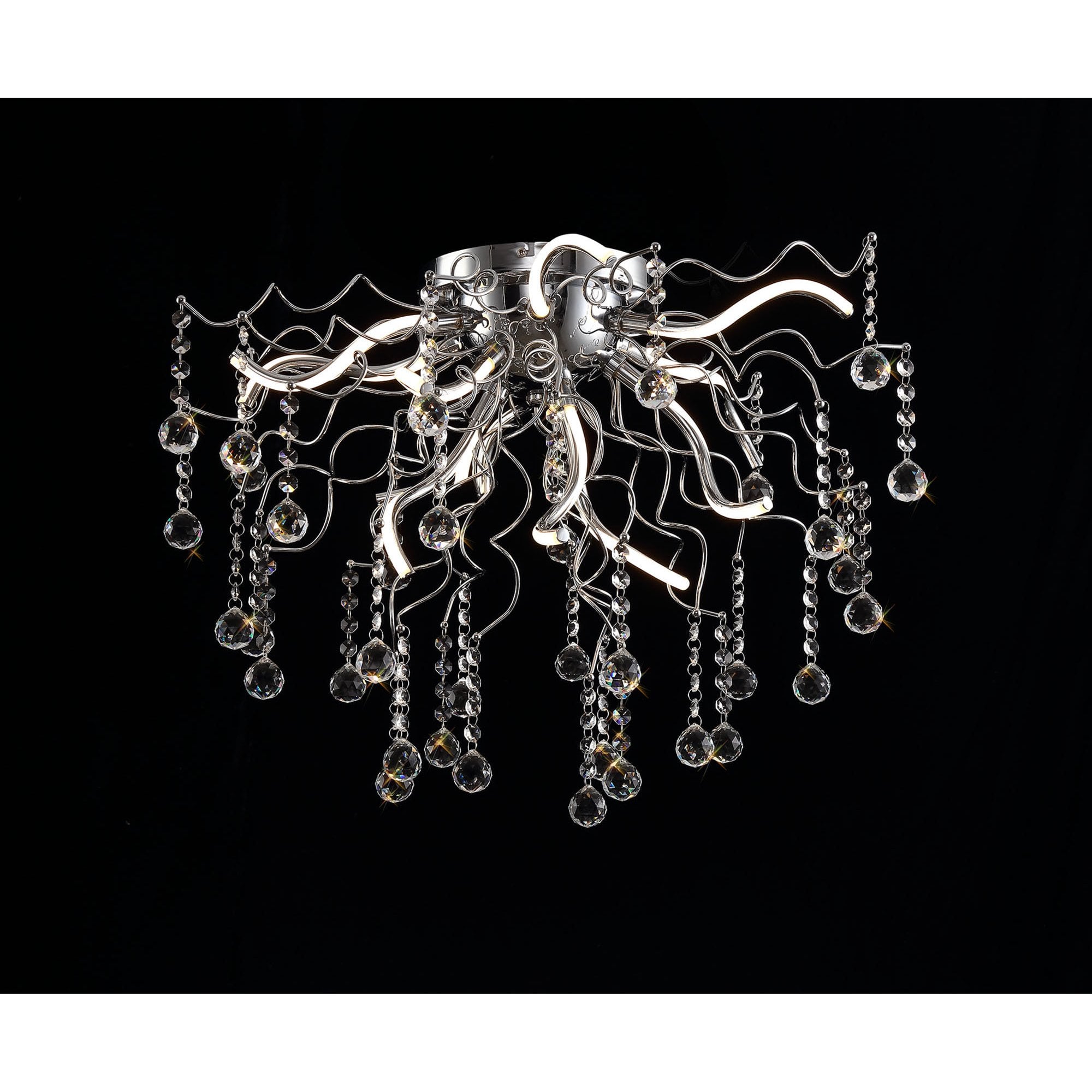 NL81279 Jaxal Dimmable Ceiling 12 Light LED Polished Chrome