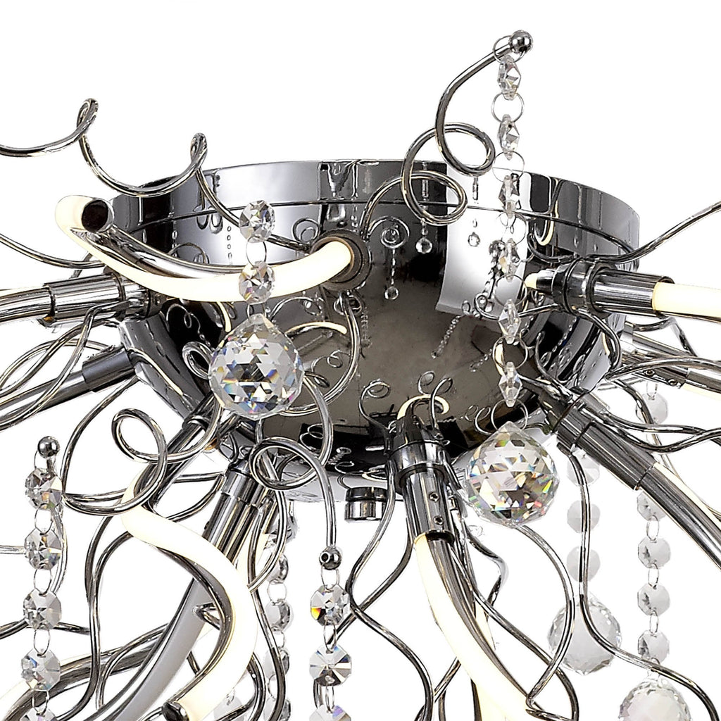 NL81279 Jaxal Dimmable Ceiling 12 Light LED Polished Chrome