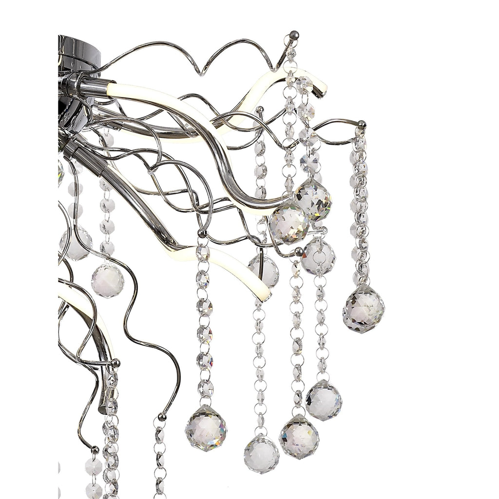 NL81279 Jaxal Dimmable Ceiling 12 Light LED Polished Chrome