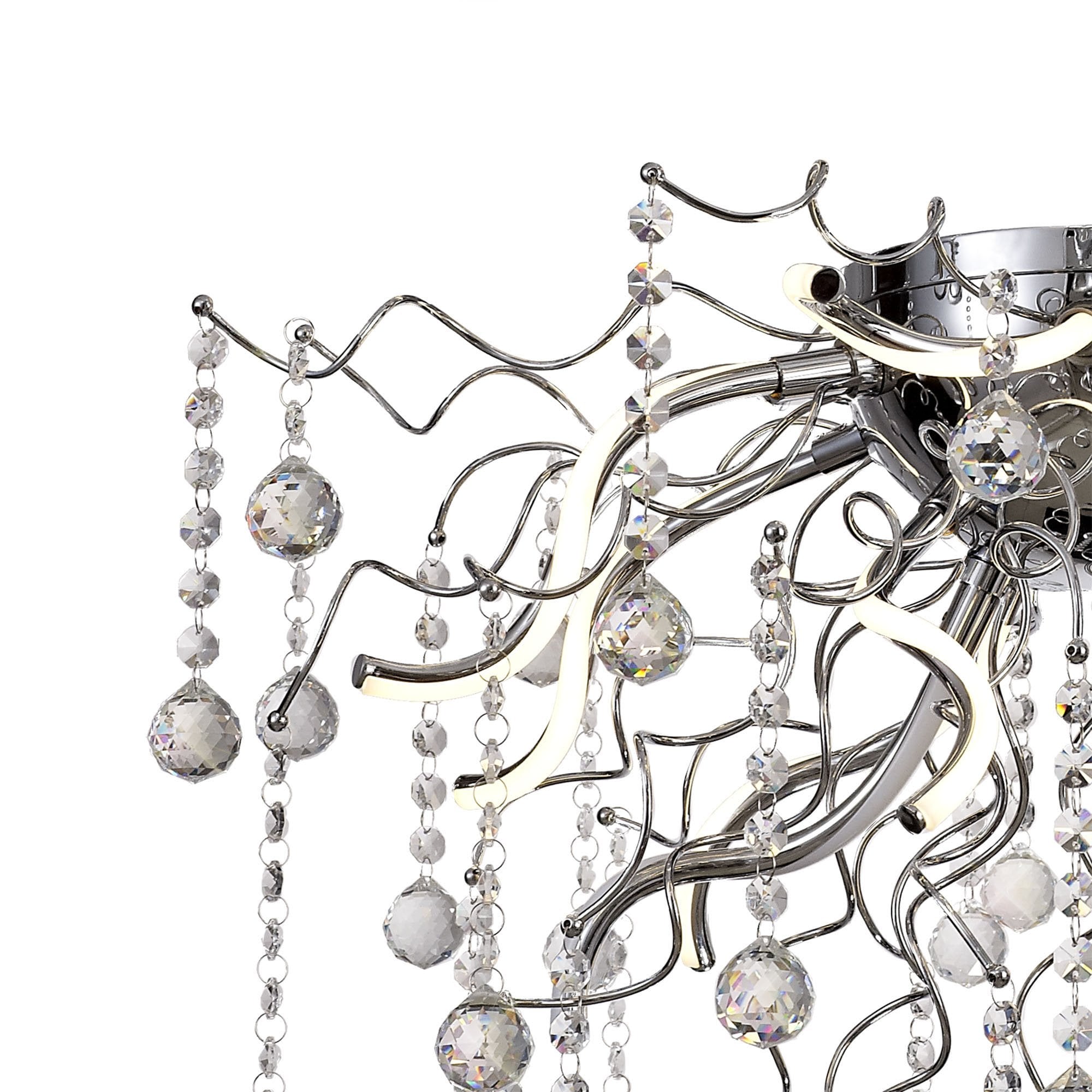 NL81279 Jaxal Dimmable Ceiling 12 Light LED Polished Chrome