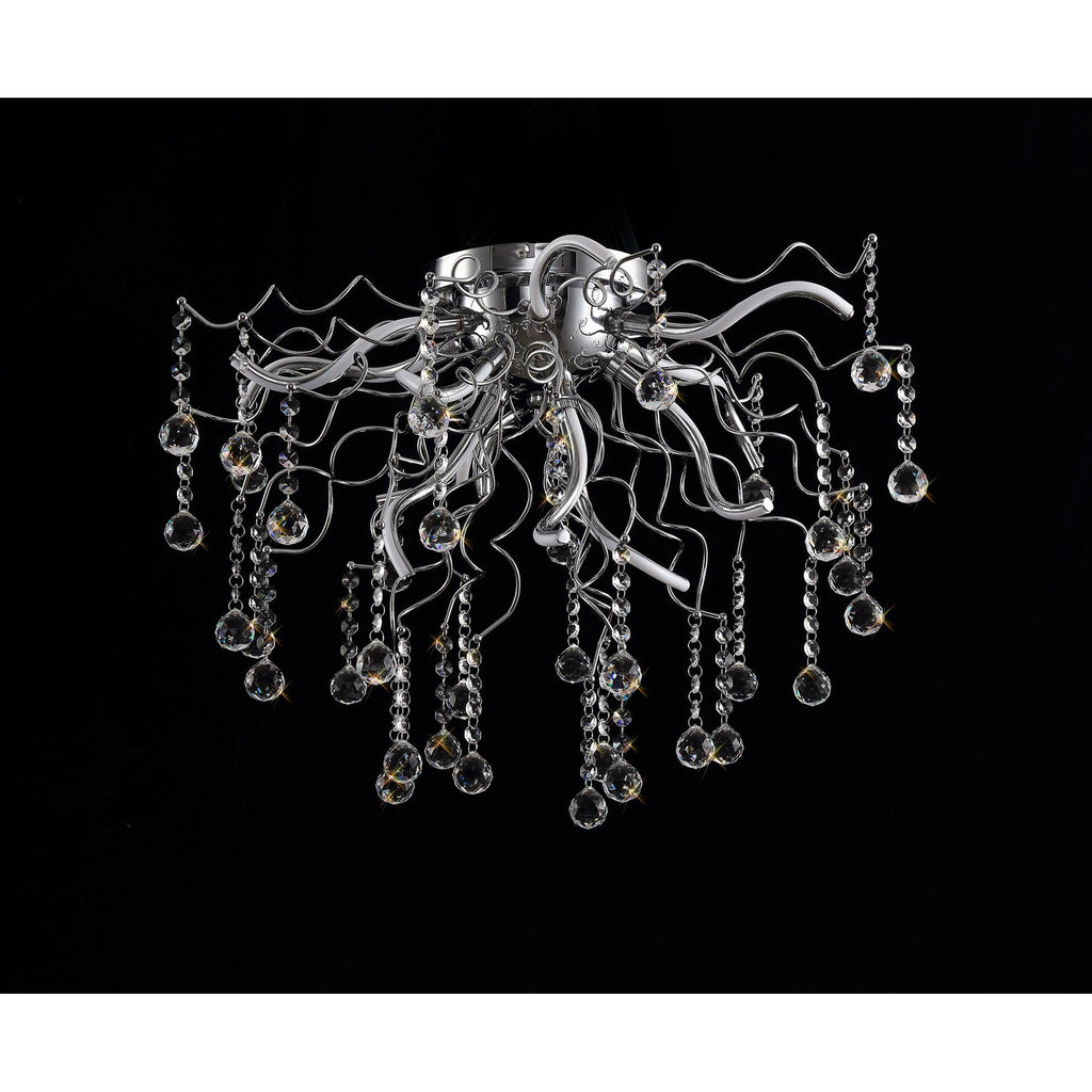NL81279 Jaxal Dimmable Ceiling 12 Light LED Polished Chrome