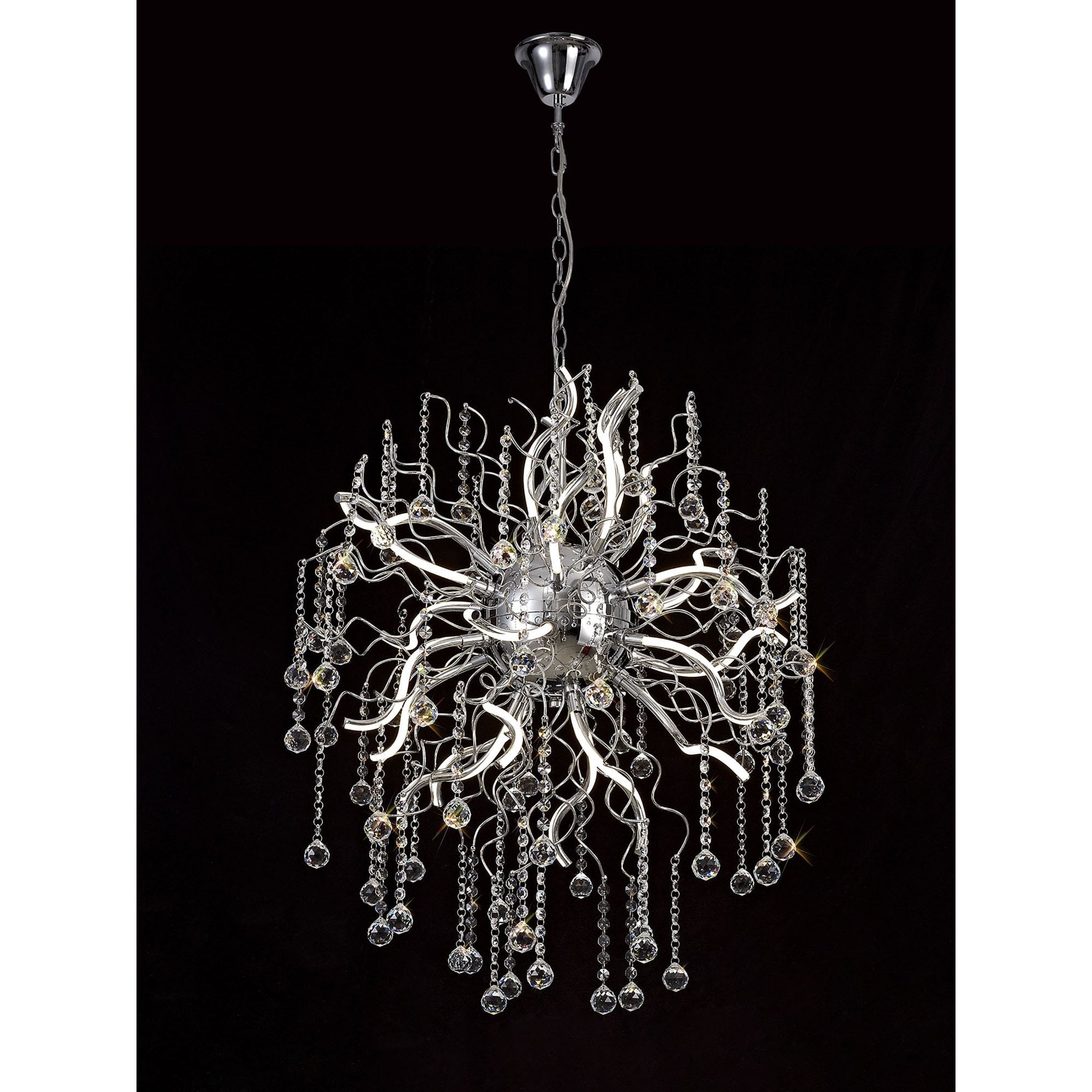 NL81289 Jaxal Dimmable Pendant 24 Light LED Polished Chrome