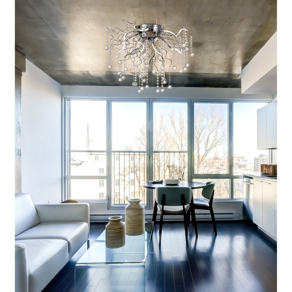 NL81289 Jaxal Dimmable Pendant 24 Light LED Polished Chrome