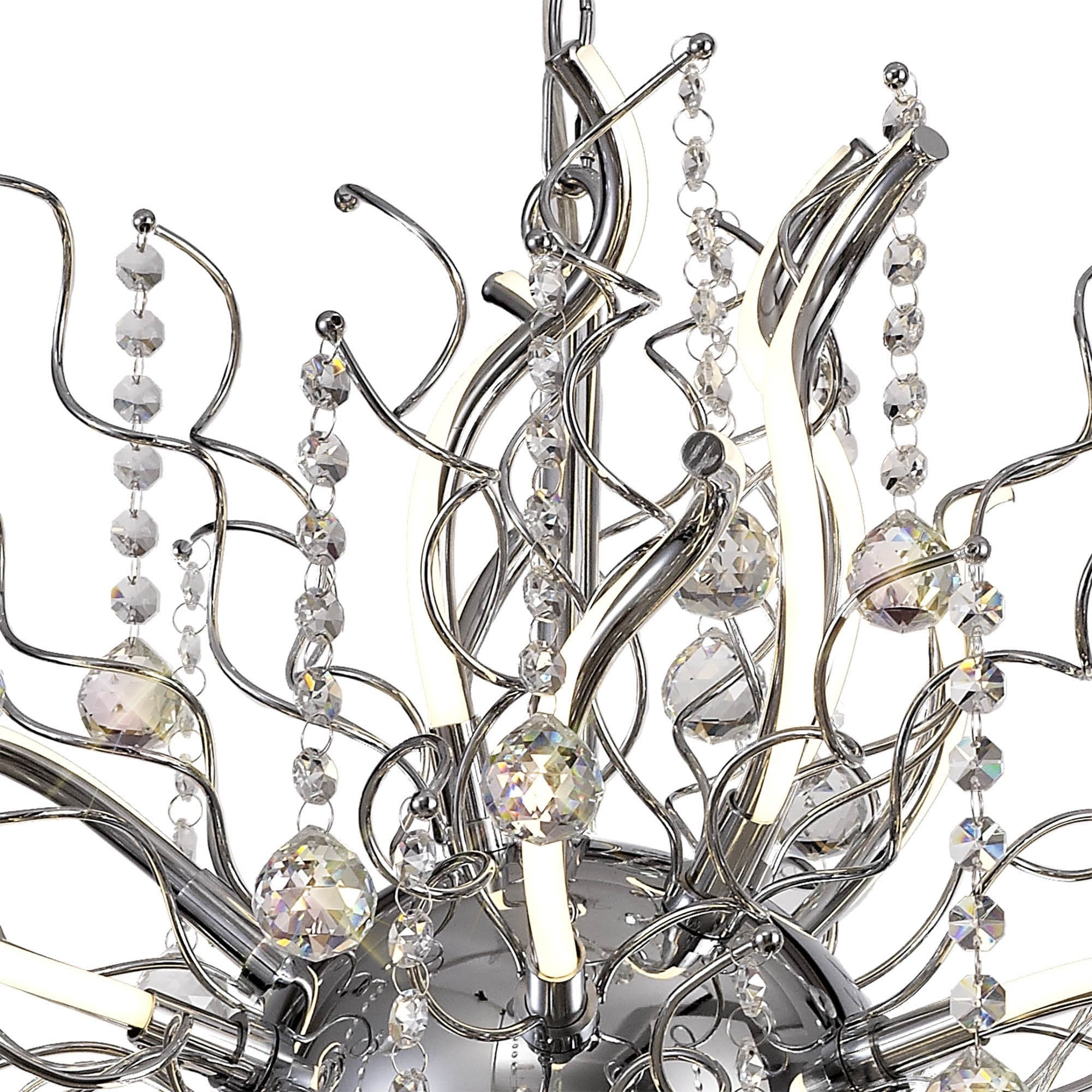 NL81289 Jaxal Dimmable Pendant 24 Light LED Polished Chrome