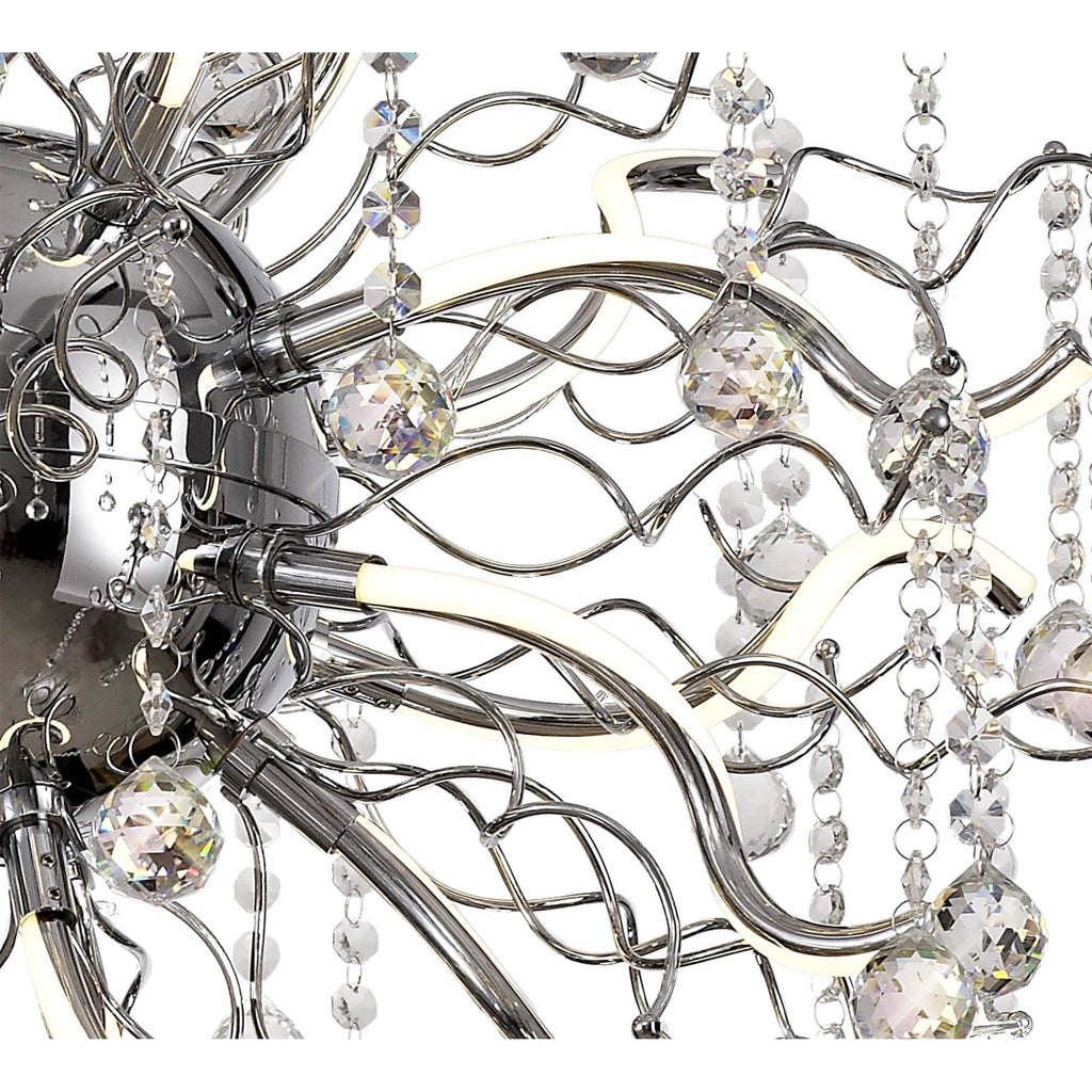 NL81289 Jaxal Dimmable Pendant 24 Light LED Polished Chrome