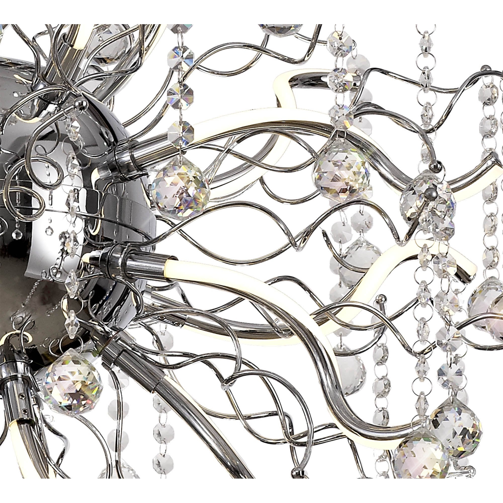 NL81289 Jaxal Dimmable Pendant 24 Light LED Polished Chrome