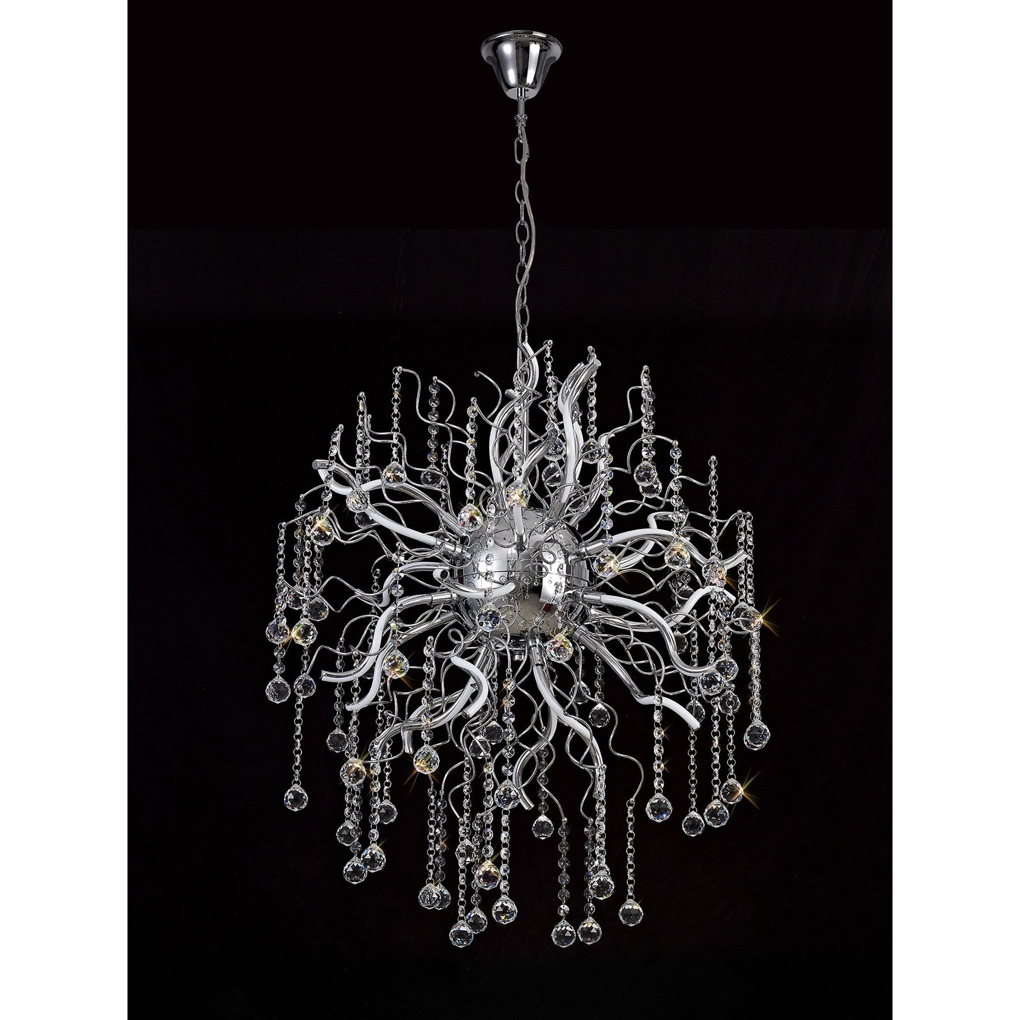 NL81289 Jaxal Dimmable Pendant 24 Light LED Polished Chrome