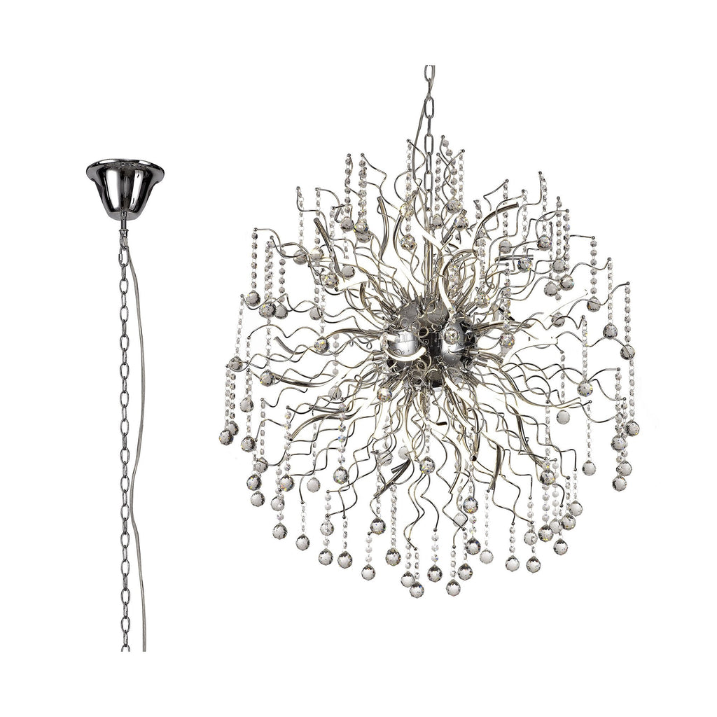 NL81299 Jaxal Dimmable Pendant 30 Light LED Polished Chrome