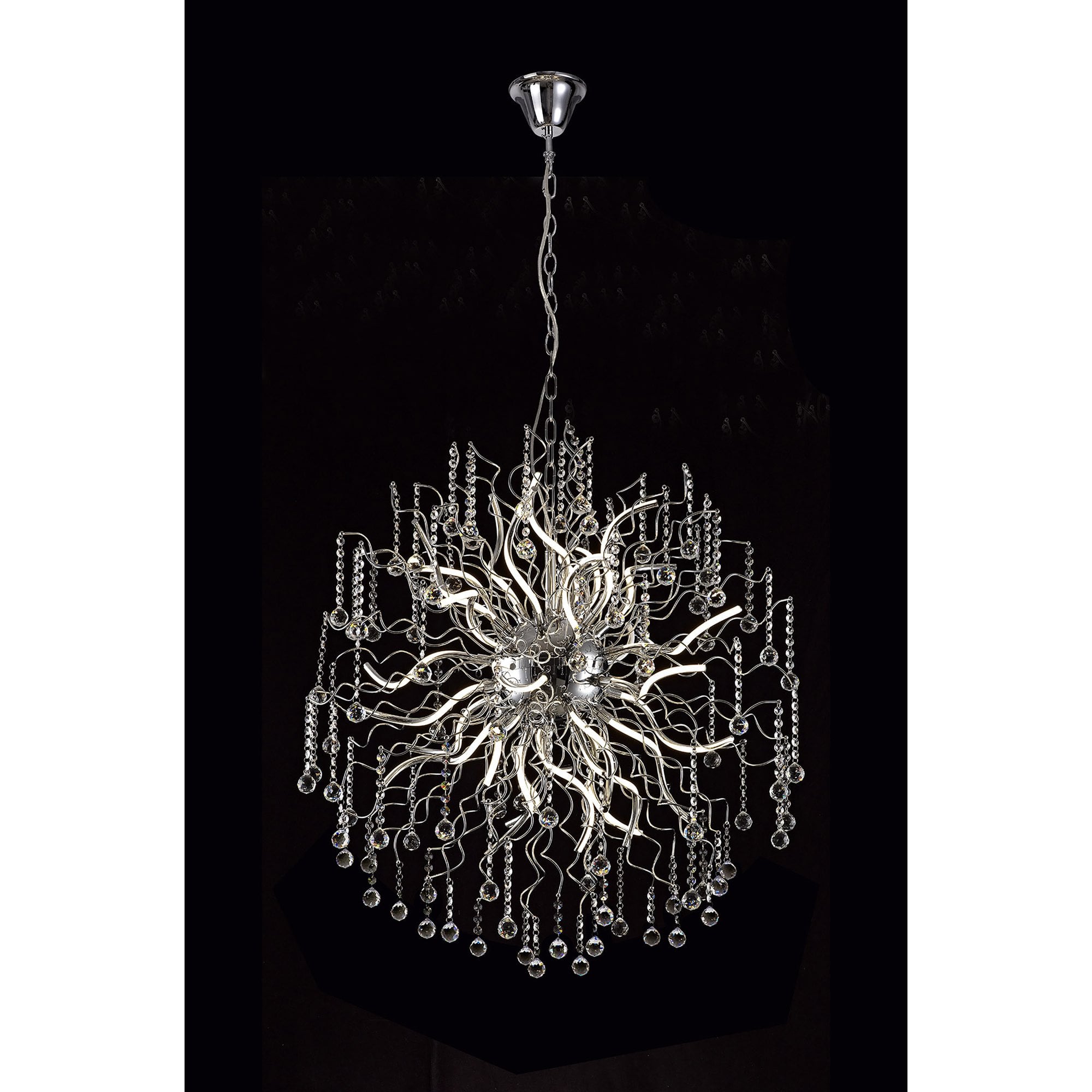NL81299 Jaxal Dimmable Pendant 30 Light LED Polished Chrome