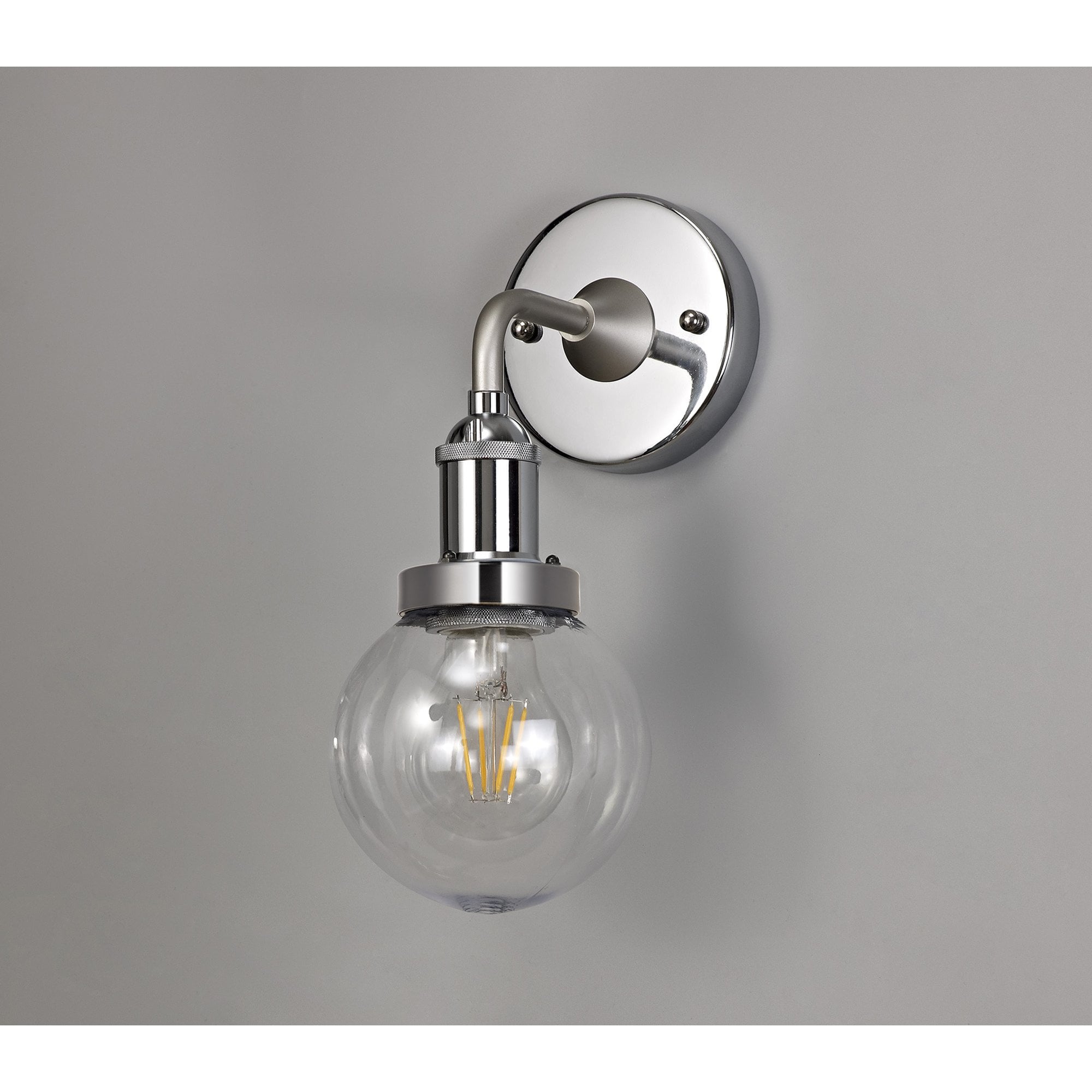 NL78529 Julia Outdoor Wall Lamp 1 Light Titanium Silver/Polished Chrome