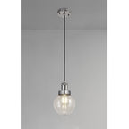 NL78539 Julia Outdoor Pendant 1 Light Titanium Silver/Polished Chrome