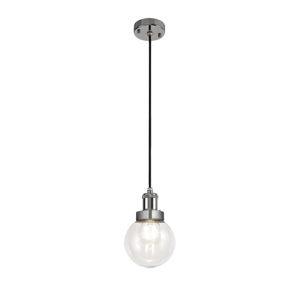 NL78539 Julia Outdoor Pendant 1 Light Titanium Silver/Polished Chrome