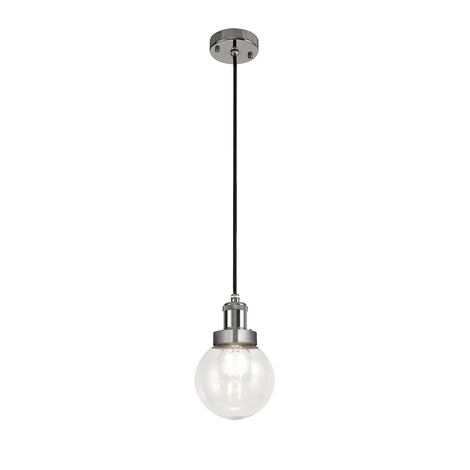 Julia Outdoor Pendant 1 Light Titanium Silver/Polished Chrome
