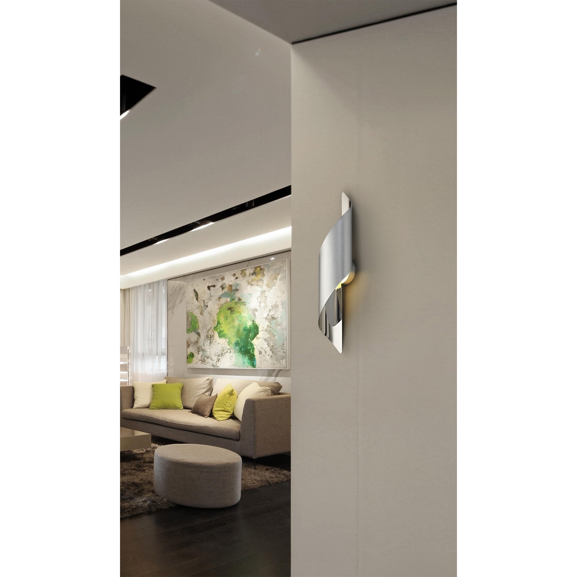 NL82759 Kally LED Wall Lamp Small Sand Black/Gold