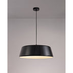 NL75979 Kedra Single Large Pendant 1 Light Adjustable Gloss Black/Gloss White