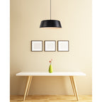 NL75979 Kedra Single Large Pendant 1 Light Adjustable Gloss Black/Gloss White