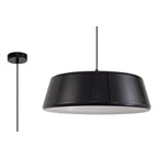 NL75979 Kedra Single Large Pendant 1 Light Adjustable Gloss Black/Gloss White
