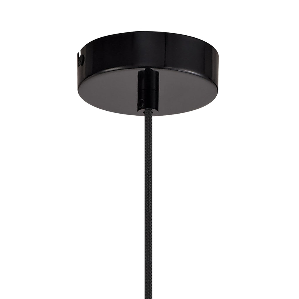 NL75979 Kedra Single Large Pendant 1 Light Adjustable Gloss Black/Gloss White