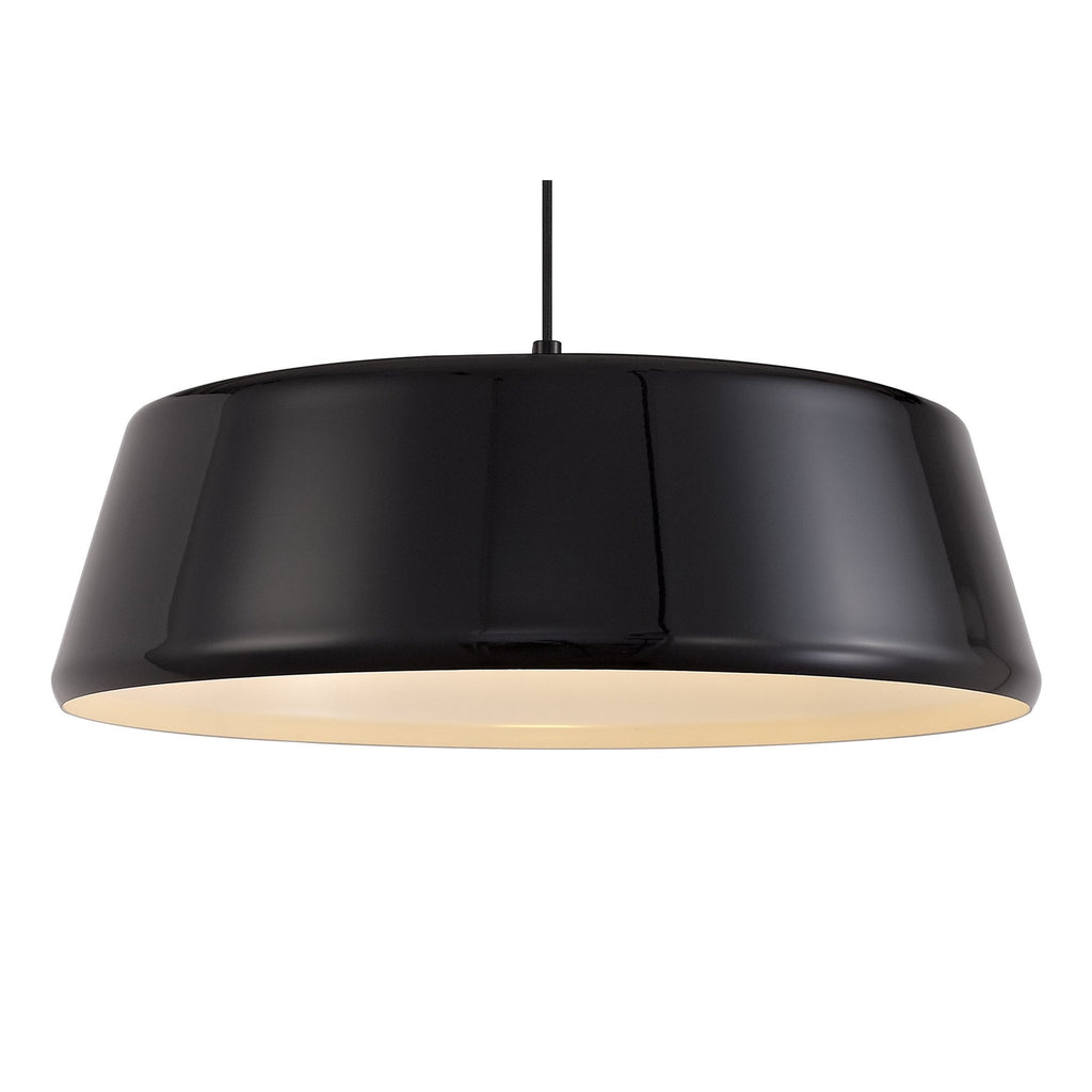 NL75979 Kedra Single Large Pendant 1 Light Adjustable Gloss Black/Gloss White