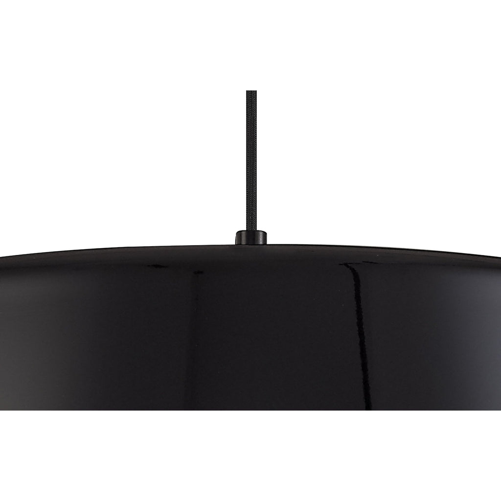 NL75979 Kedra Single Large Pendant 1 Light Adjustable Gloss Black/Gloss White
