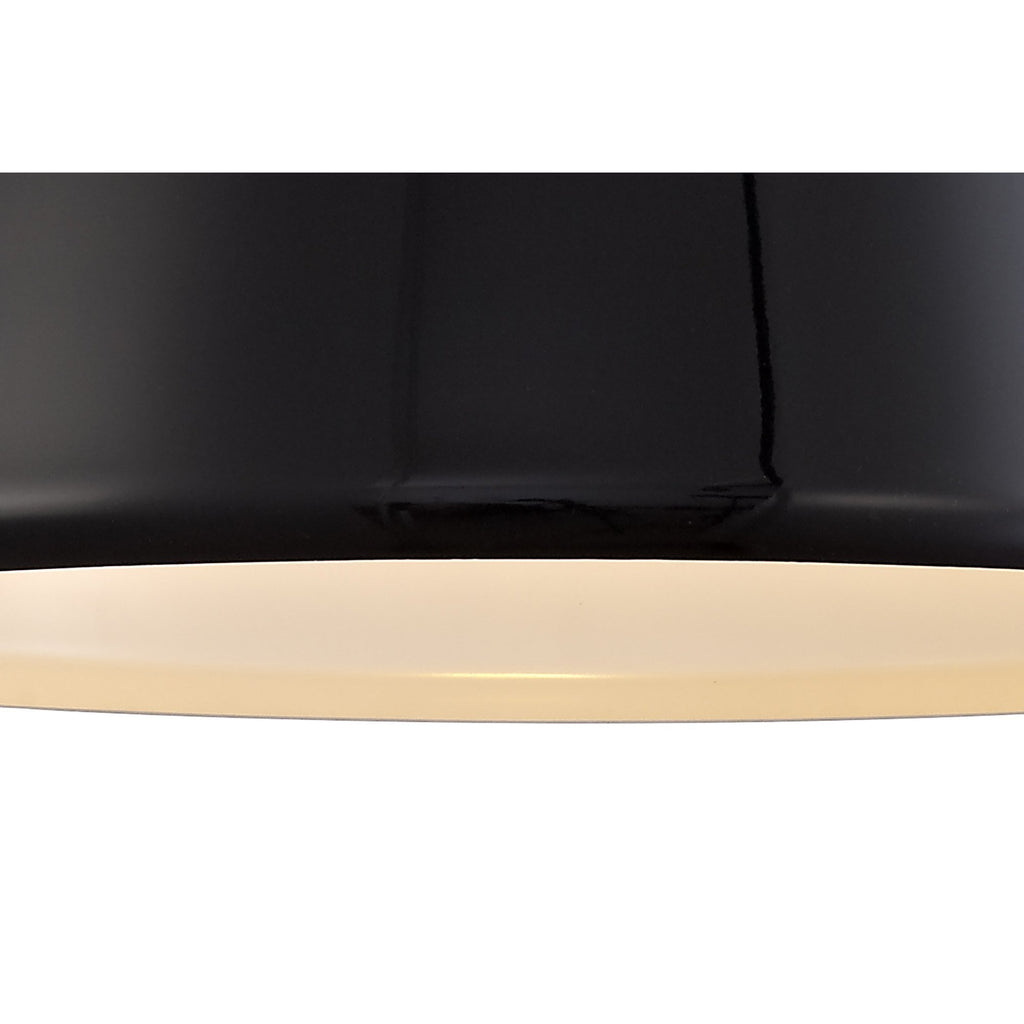 NL75979 Kedra Single Large Pendant 1 Light Adjustable Gloss Black/Gloss White