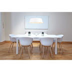 NL75989 Kedra Single Large Pendant 1 Light Adjustable Gloss White/Gloss White