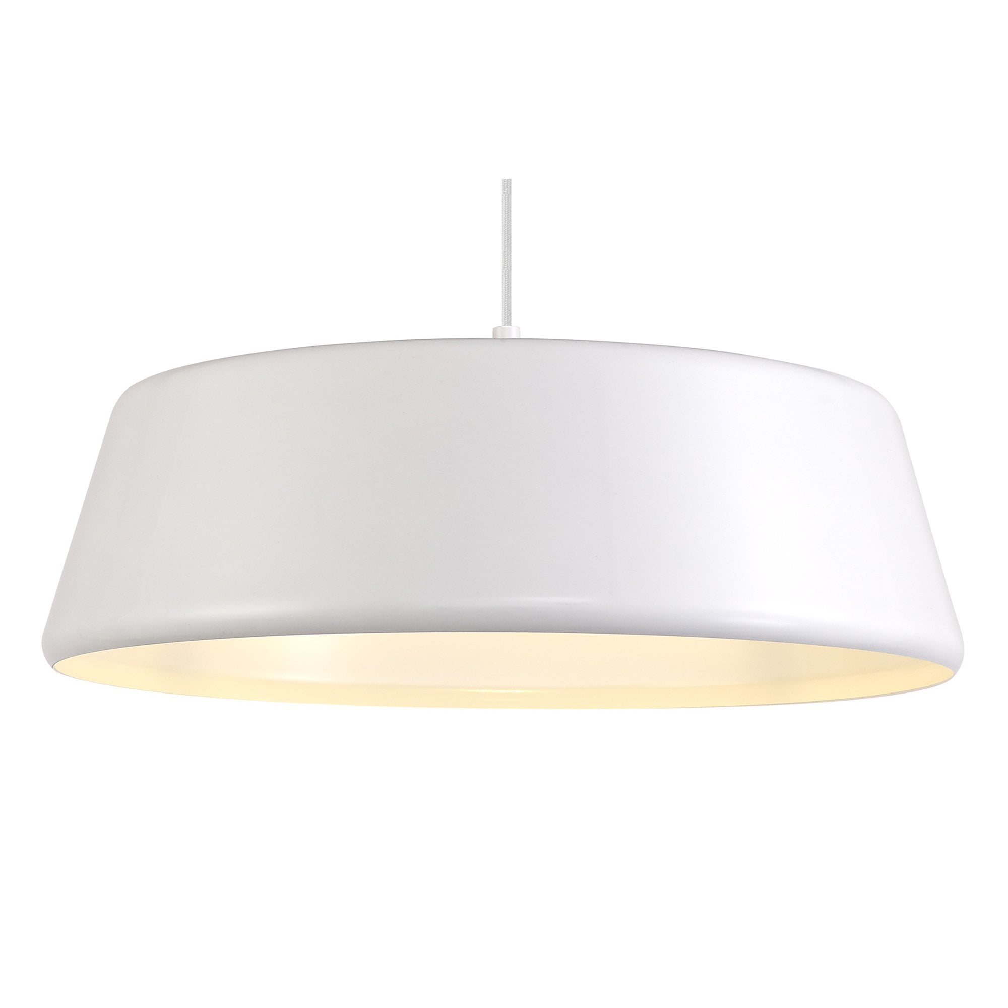 NL75989 Kedra Single Large Pendant 1 Light Adjustable Gloss White/Gloss White