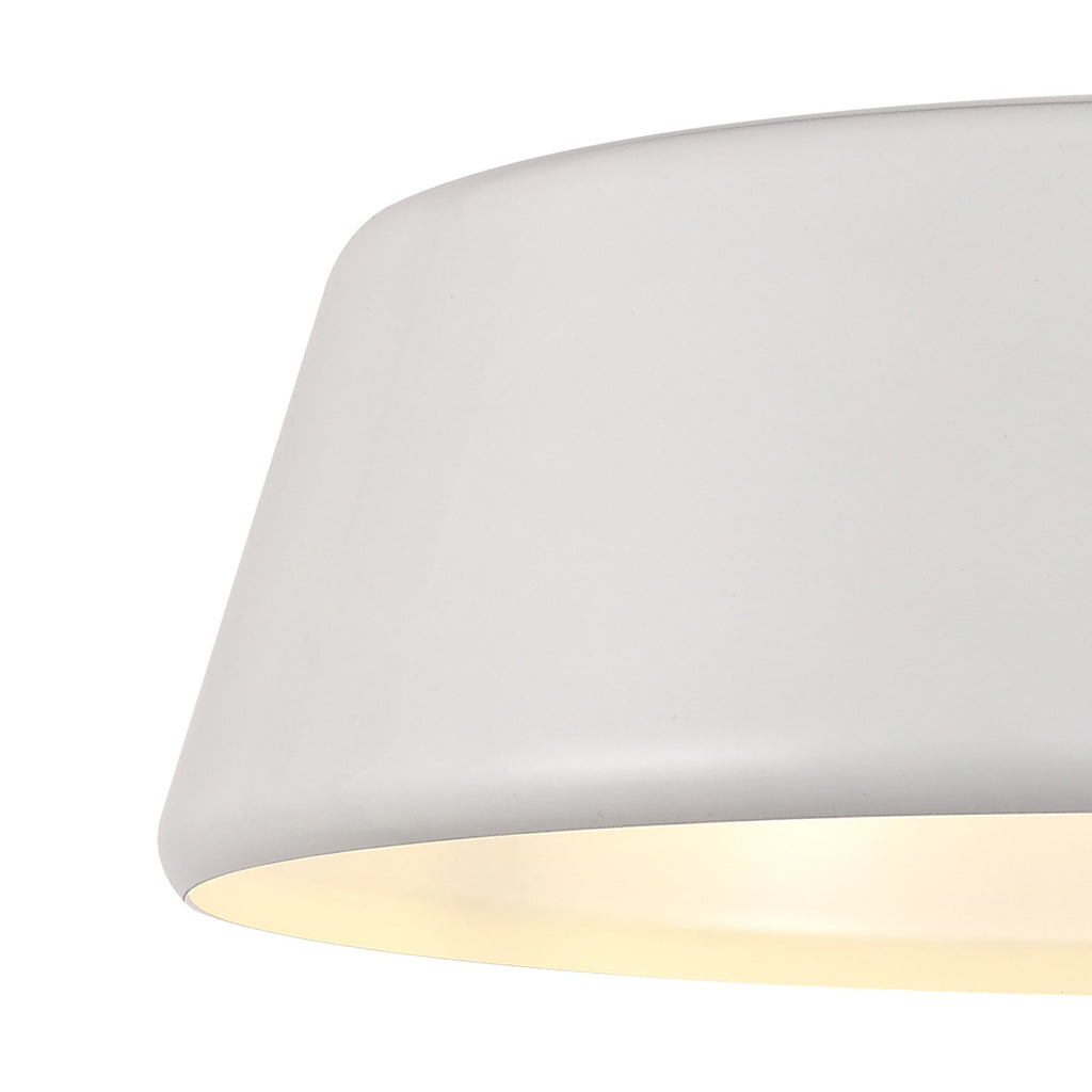 NL75989 Kedra Single Large Pendant 1 Light Adjustable Gloss White/Gloss White