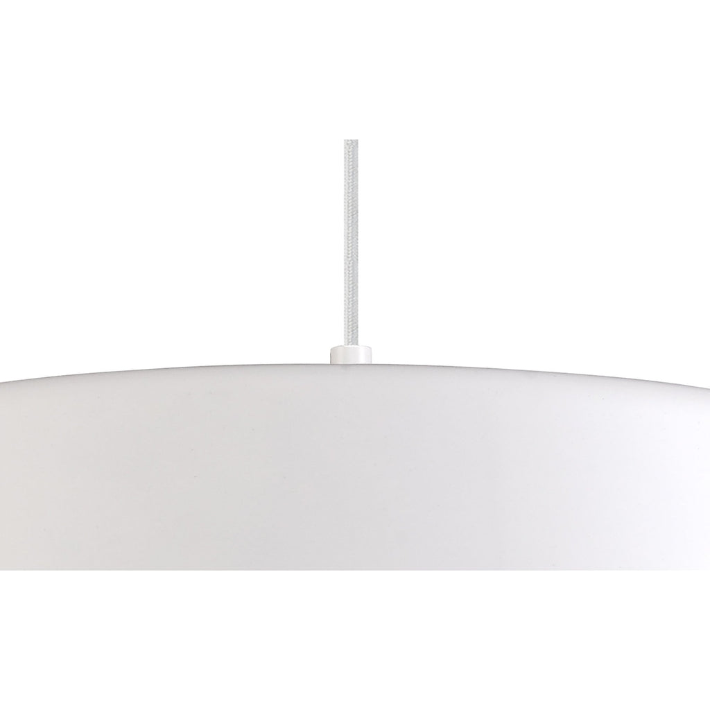 NL75989 Kedra Single Large Pendant 1 Light Adjustable Gloss White/Gloss White