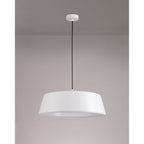 NL75989 Kedra Single Large Pendant 1 Light Adjustable Gloss White/Gloss White