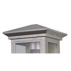 NL75609 Kemel Outdoor Flush Wall Lamp 1 Light Silver Grey/Clear Seeded Glass