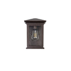 NL75619 Kemel Outdoor Flush Wall Lamp 1 Light Antique Bronze/Clear Seeded Glass