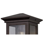 NL75619 Kemel Outdoor Flush Wall Lamp 1 Light Antique Bronze/Clear Seeded Glass