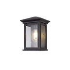 NL75629 Kemel Outdoor Flush Wall Lamp 1 Light Anthracite/Clear Seeded Glass