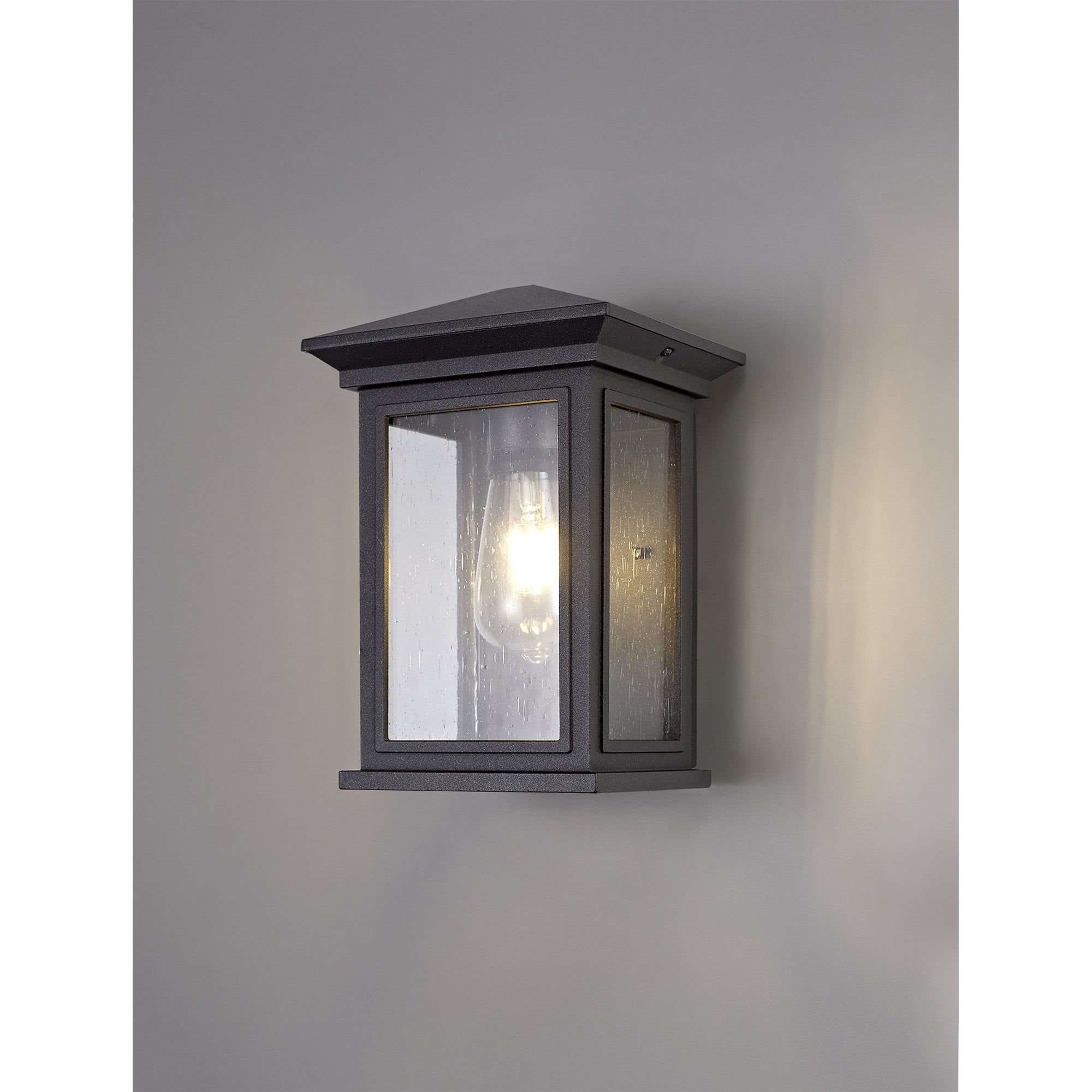 Kemel Outdoor Flush Wall  Lamp 1 Light Anthracite/Clear Seeded Glass