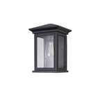 NL75629 Kemel Outdoor Flush Wall Lamp 1 Light Anthracite/Clear Seeded Glass
