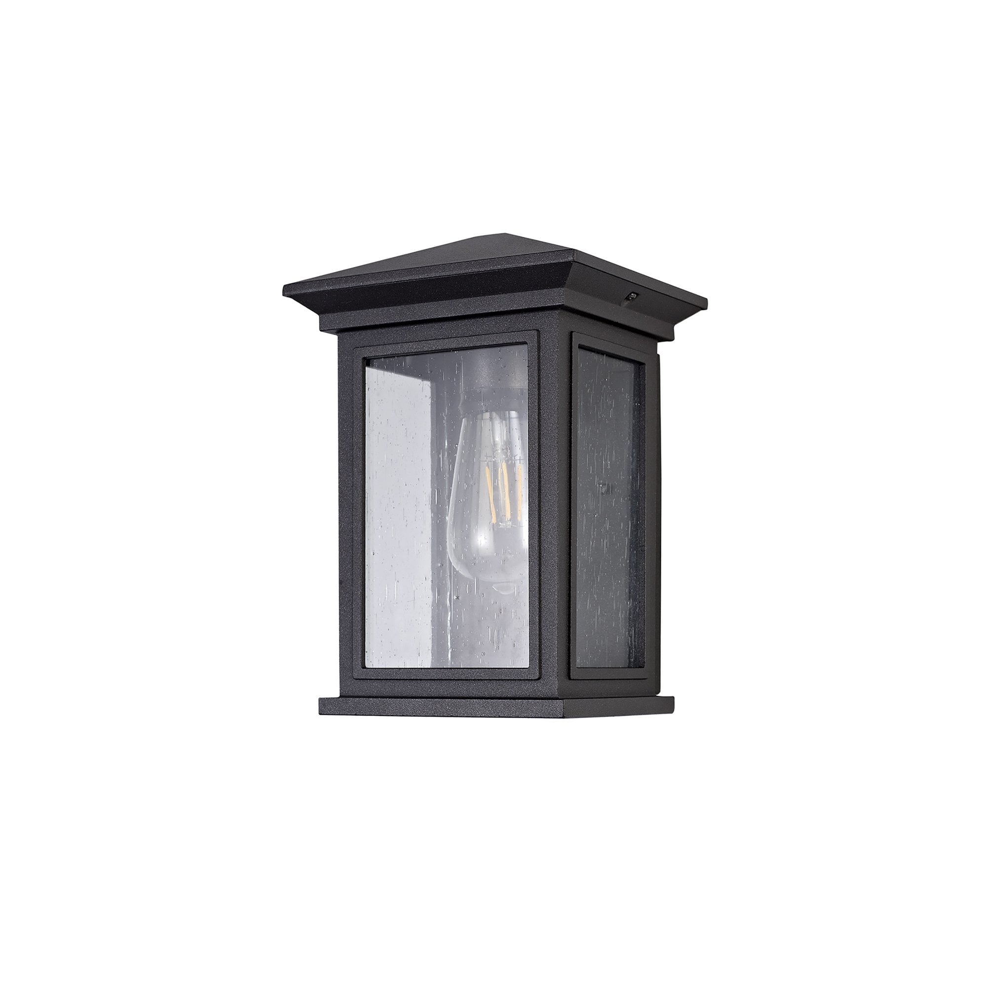 Kemel Outdoor Flush Wall  Lamp 1 Light Anthracite/Clear Seeded Glass