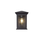 NL75629 Kemel Outdoor Flush Wall Lamp 1 Light Anthracite/Clear Seeded Glass