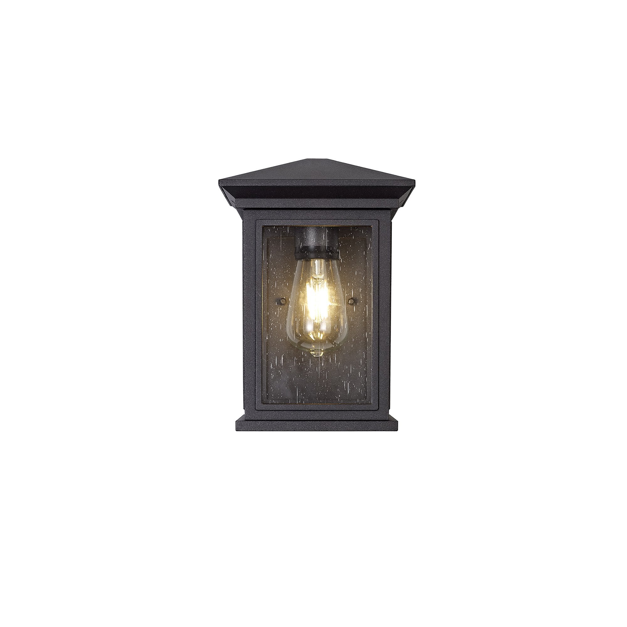 Kemel Outdoor Flush Wall  Lamp 1 Light Anthracite/Clear Seeded Glass