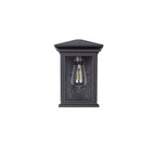 NL75629 Kemel Outdoor Flush Wall Lamp 1 Light Anthracite/Clear Seeded Glass