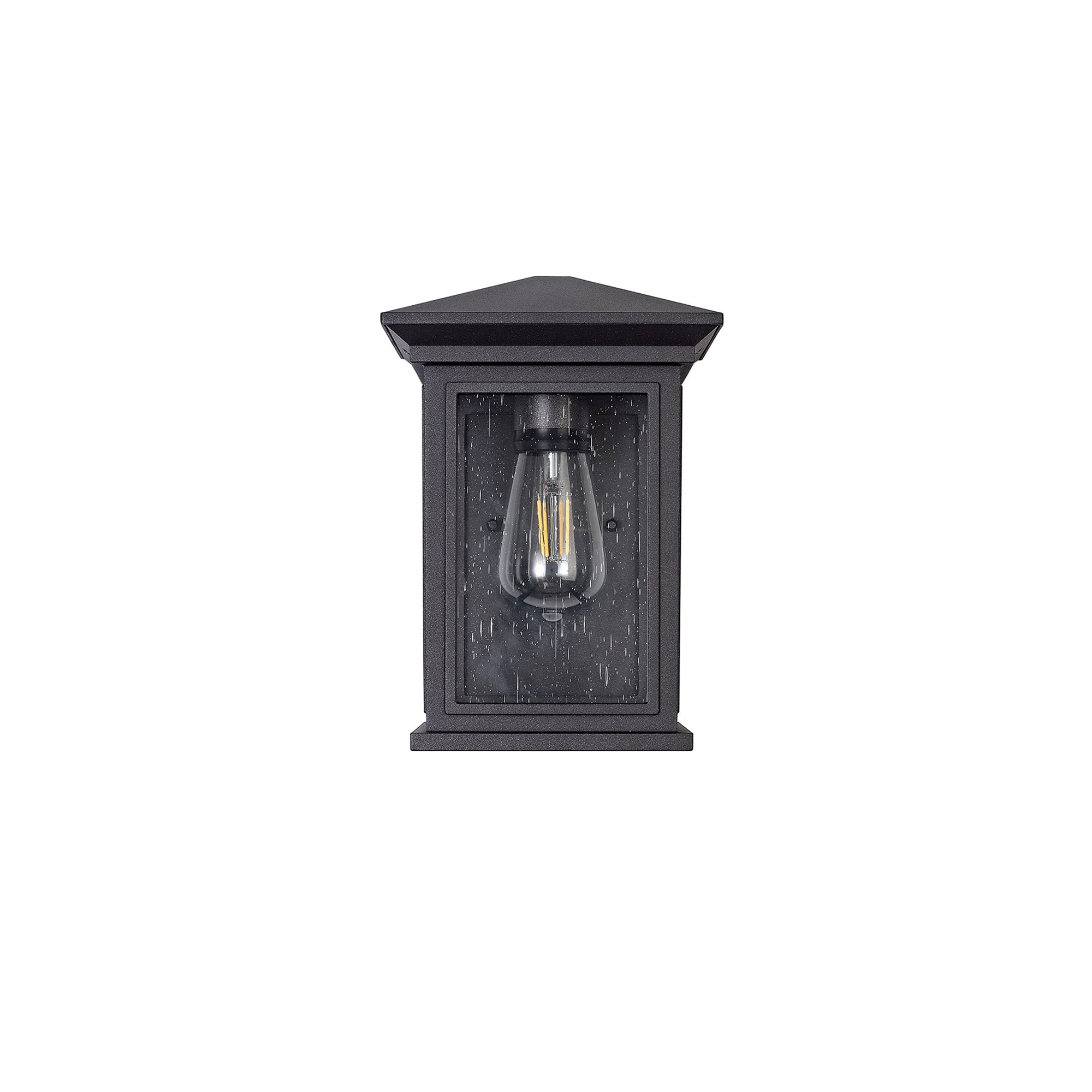 Kemel Outdoor Flush Wall  Lamp 1 Light Anthracite/Clear Seeded Glass