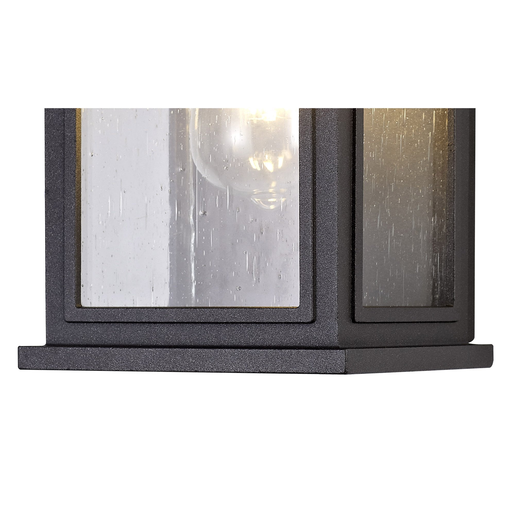Kemel Outdoor Flush Wall  Lamp 1 Light Anthracite/Clear Seeded Glass