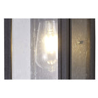 NL75629 Kemel Outdoor Flush Wall Lamp 1 Light Anthracite/Clear Seeded Glass