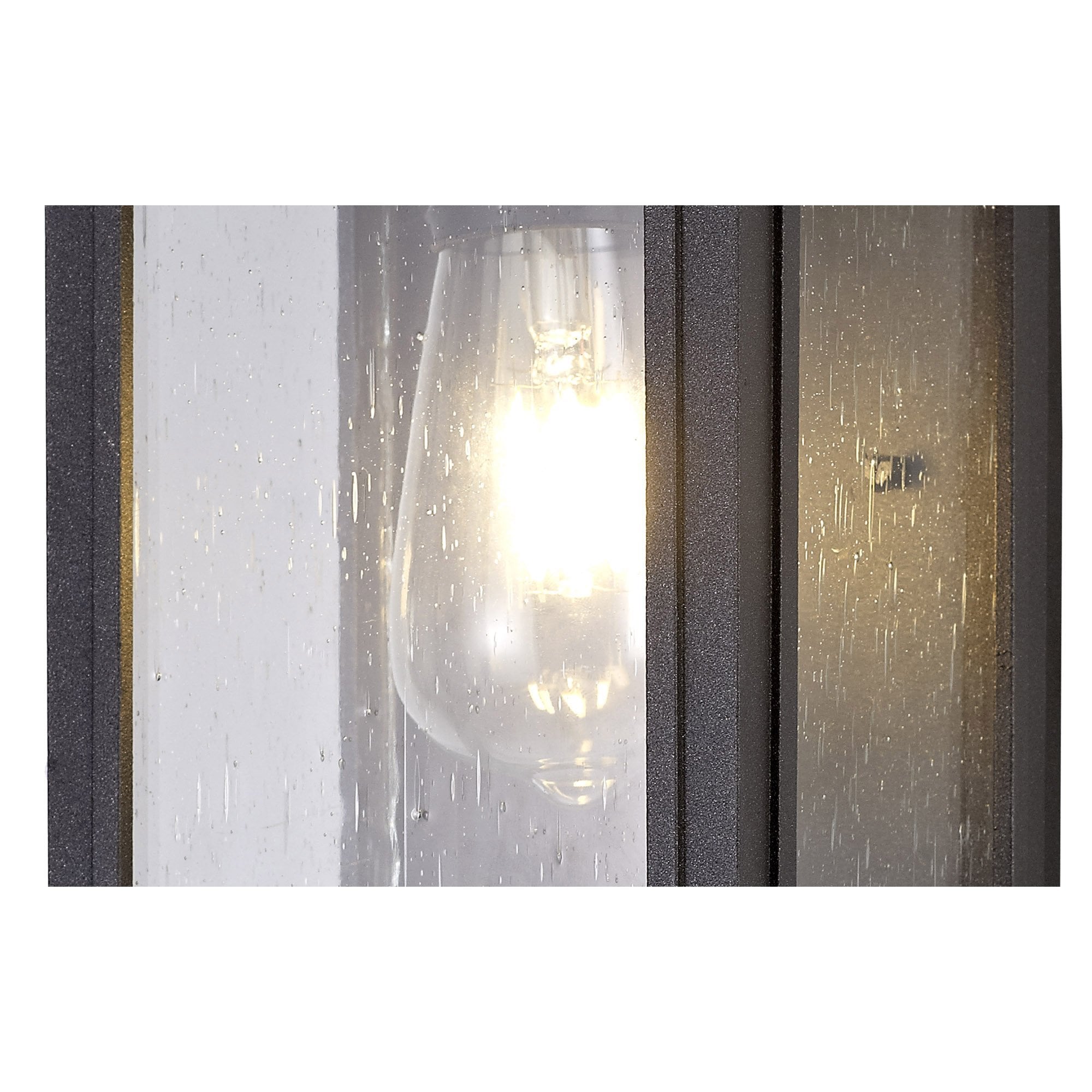 Kemel Outdoor Flush Wall  Lamp 1 Light Anthracite/Clear Seeded Glass