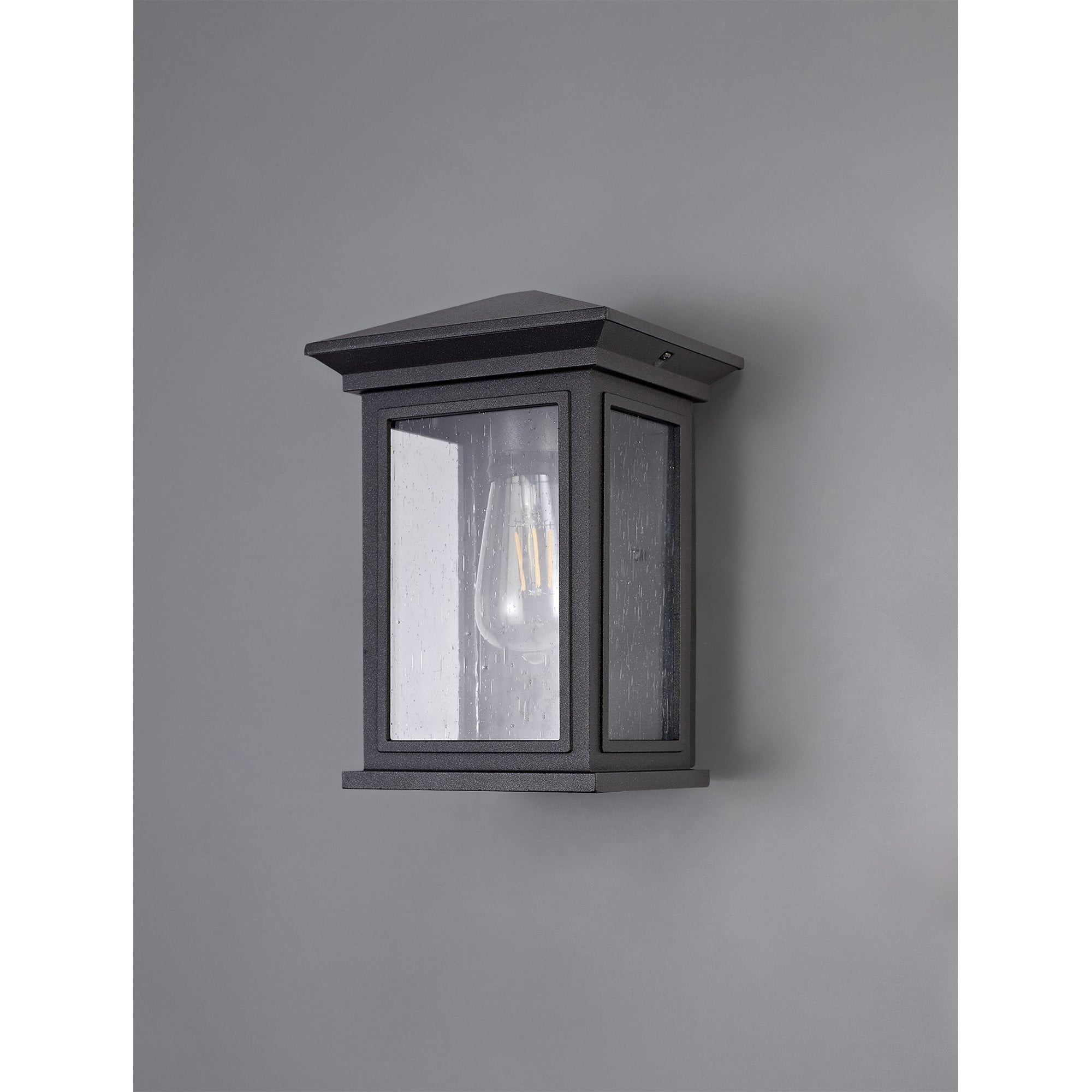 Kemel Outdoor Flush Wall  Lamp 1 Light Anthracite/Clear Seeded Glass