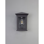 NL75629 Kemel Outdoor Flush Wall Lamp 1 Light Anthracite/Clear Seeded Glass