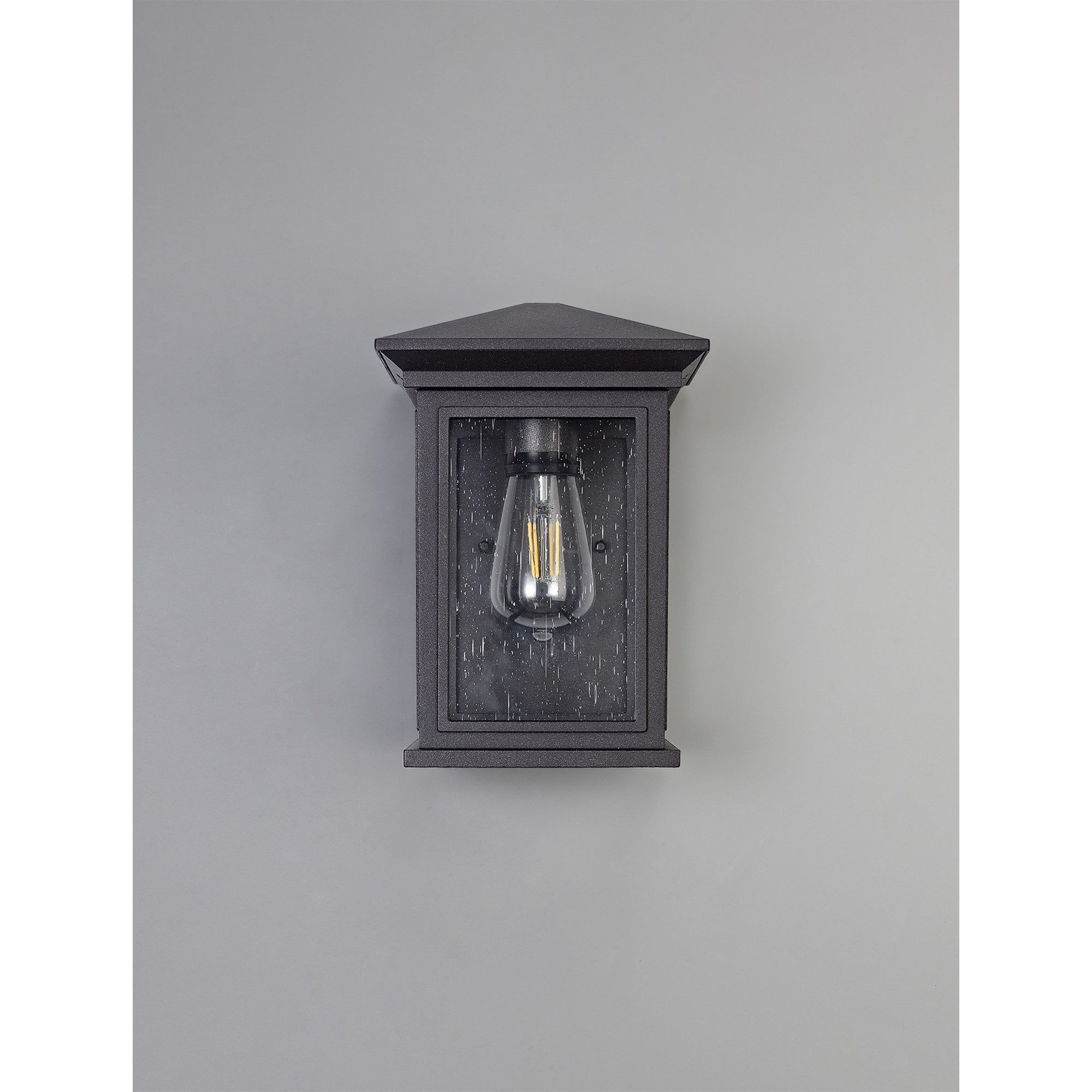 Kemel Outdoor Flush Wall  Lamp 1 Light Anthracite/Clear Seeded Glass
